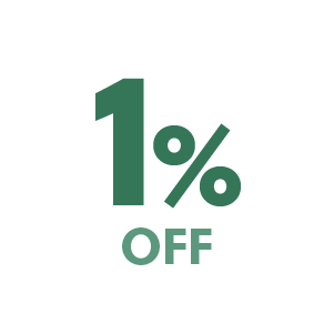 1% off