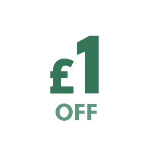 £1 off