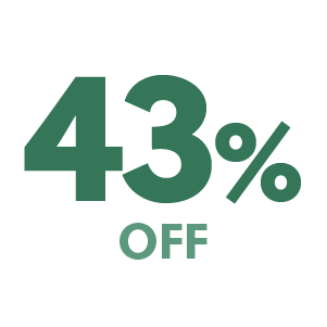43% off