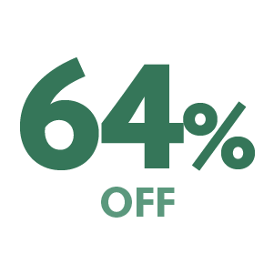 64% off