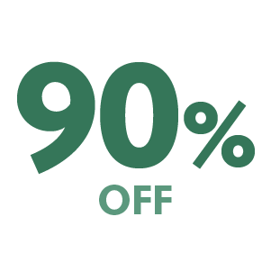 90% off