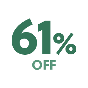61% off